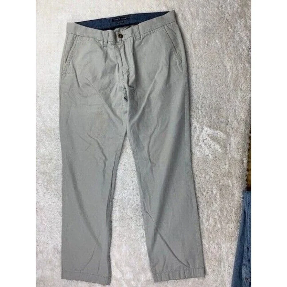Tommy Hilfiger Size 34x32 Mens Chino Pants Tailored Fit Tan